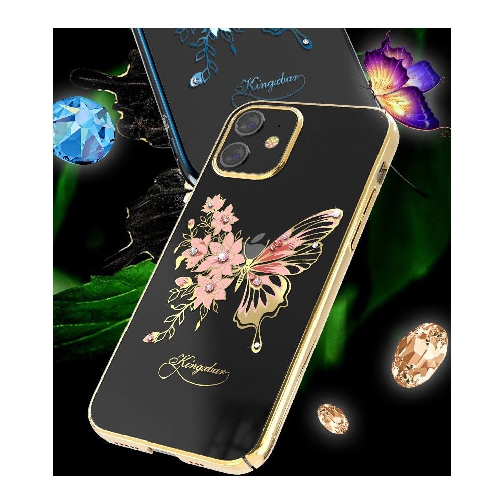 Hurtownia GSM - Etui Kingxbar Butterfly Swarovski Apple iPhone 12 mini modrý - KGX265 - {ean13} - Hurt