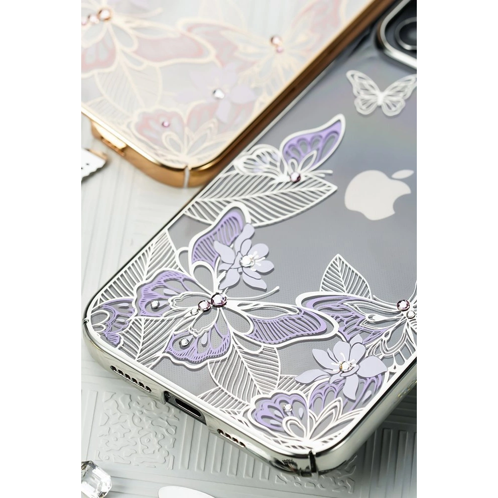 Hurtownia GSM - Etui Kingxbar Butterfly Swarovski Apple iPhone 12 mini modrý - KGX265 - {ean13} - Hurt
