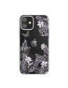 Etui Kingxbar Butterfly Swarovski Apple iPhone 12 mini fialové