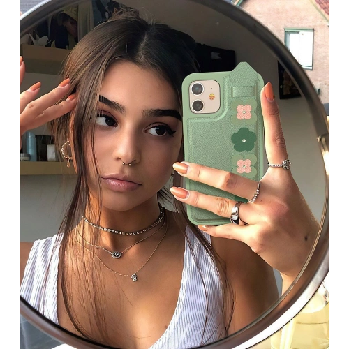 Etui Kingxbar Sweet Swarovski Apple iPhone 12 mini zielony