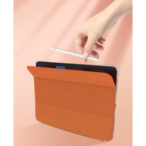 Etui Kingxbar Business Apple iPad Air 10.9 2020/2022 (4. i 5. generacji) / iPad Air 11 2024 (6. generacji) pomarańczowy