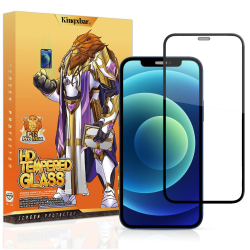 Kingxbar Distributor - 6959003591265 - KGX282 - Kingxbar 2.5D Tempered Glass Apple iPhone 12 mini black (case friendly) - B2B homescreen