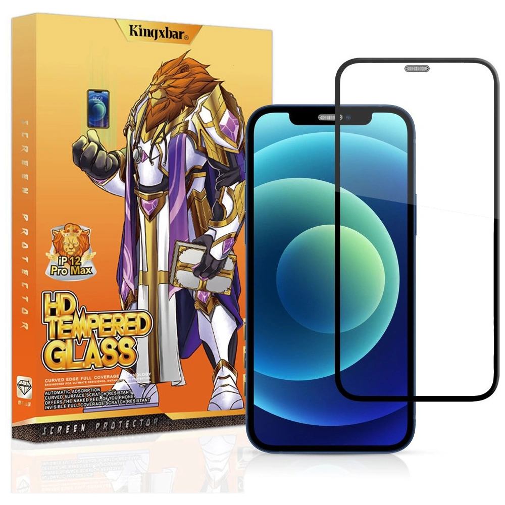 Hurtownia GSM - Sticlă securizată Kingxbar 2.5D Tempered Glass Apple iPhone 12 mini negru (compatibil cu huse) - KGX282 - {ean13} - Hurt