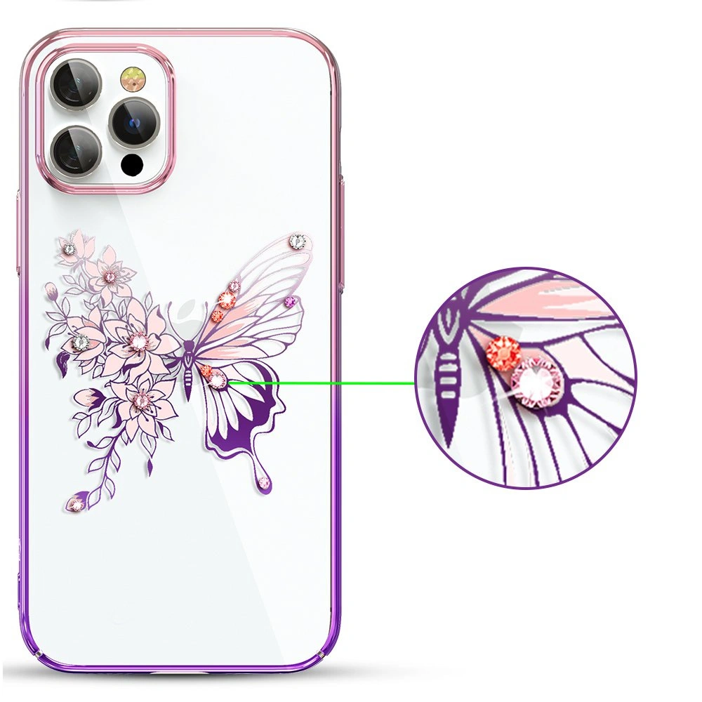 Hurtownia GSM - Etui Kingxbar Butterfly Swarovski Apple iPhone 12 Pro Max różowy - KGX284 - {ean13} - Hurt