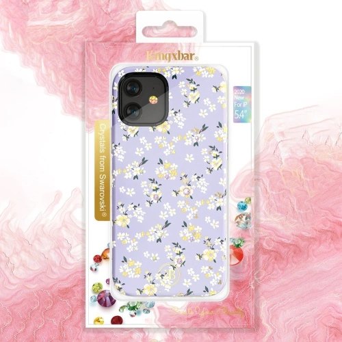 Etui Kingxbar Blossom Swarovski Apple iPhone 12 mini wielokolorowy (Gardenia)
