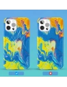 Hurtownia GSM - Etui Kingxbar Vízfesték Apple iPhone 12/12 Pro sárga-kék - KGX293 - {ean13} - Hurt
