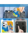 Hurtownia GSM - Etui Kingxbar Vízfesték Apple iPhone 12/12 Pro sárga-kék - KGX293 - {ean13} - Hurt