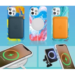 Hurtownia GSM - Etui Kingxbar Akvarel Apple iPhone 12/12 Pro žluto-modrý - KGX293 - {ean13} - Hurt