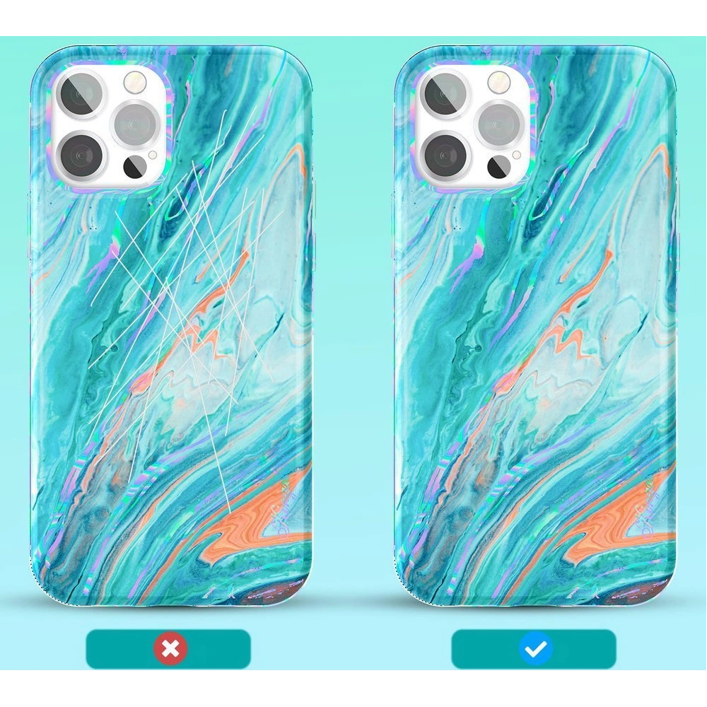 Hurtownia GSM - Case Kingxbar Watercolour Apple iPhone 12 Pro Max rosa-grün - KGX294 - {ean13} - Hurt