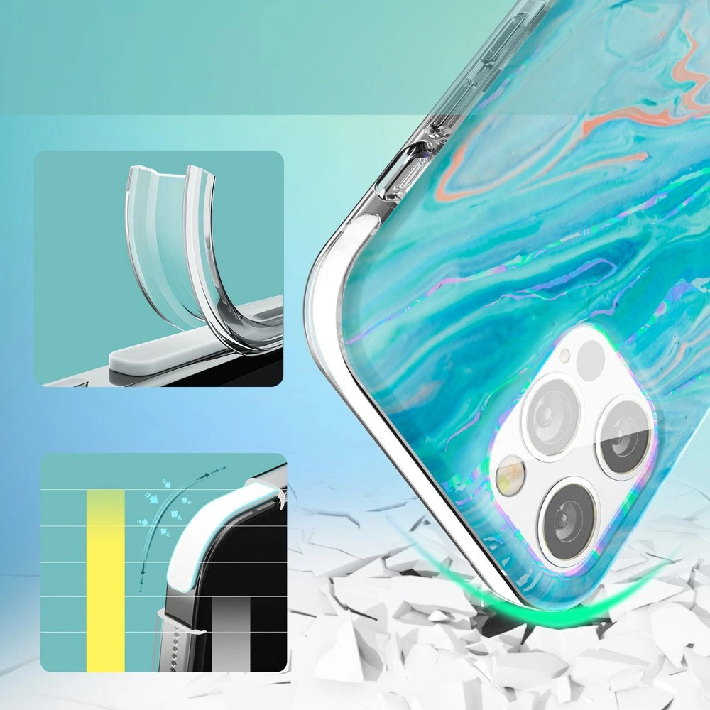 Hurtownia GSM - Case Kingxbar Watercolour Apple iPhone 12 Pro Max rosa-grün - KGX294 - {ean13} - Hurt