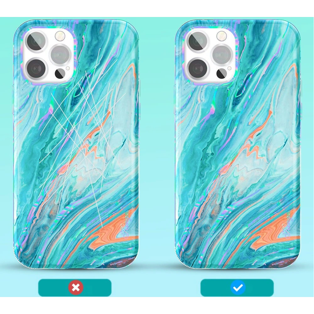 Hurtownia GSM - Etui Kingxbar Vízfesték Apple iPhone 12/12 Pro rózsaszín-zöld - KGX295 - {ean13} - Hurt