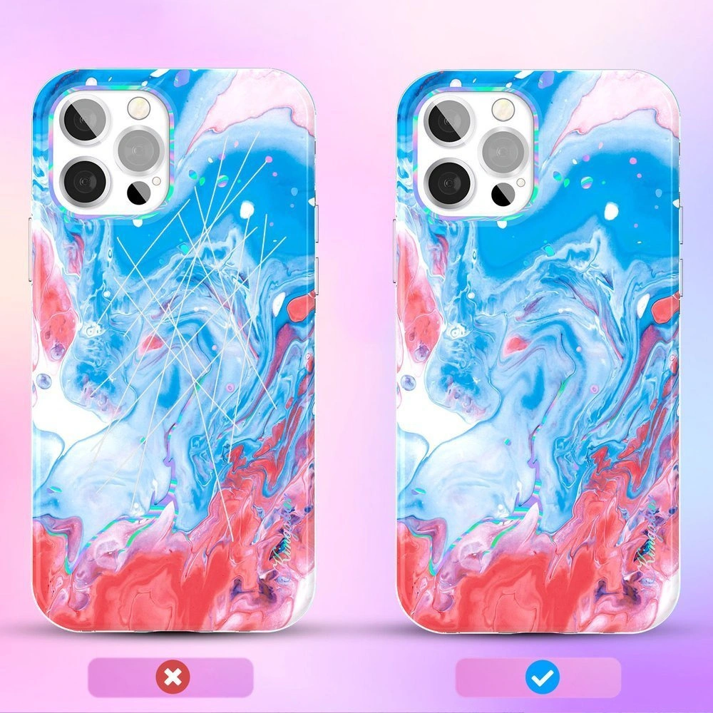 Hurtownia GSM - Etui Kingxbar Watercolour Apple iPhone 12 Pro Max rozie albastru - KGX296 - {ean13} - Hurt