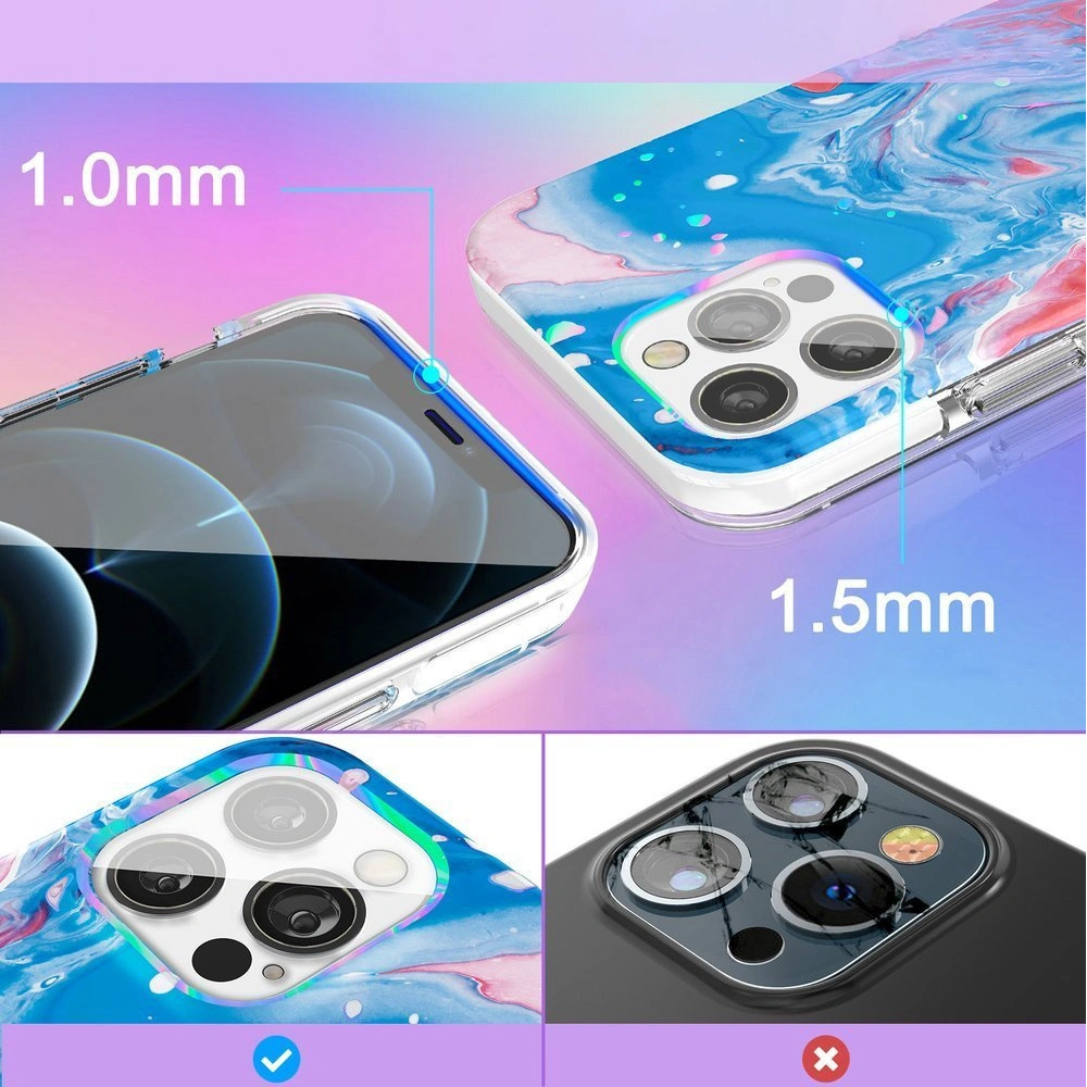 Hurtownia GSM - Etui Kingxbar Watercolour Apple iPhone 12 Pro Max rozie albastru - KGX296 - {ean13} - Hurt