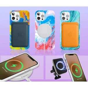 Hurtownia GSM - Etui Kingxbar Akvarelový Apple iPhone 12 Pro Max modro-růžový - KGX296 - {ean13} - Hurt