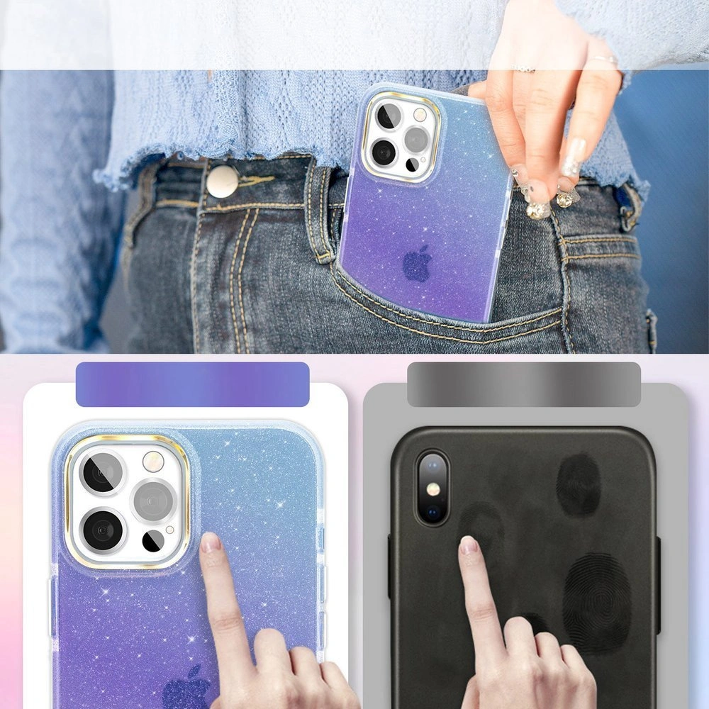 Hurtownia GSM - Etui Kingxbar Ombre Apple iPhone 12 Pro Max modro-fialové - KGX298 - {ean13} - Hurt