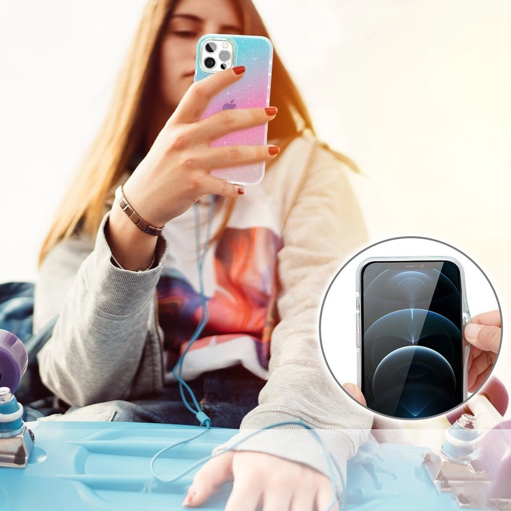 Hurtownia GSM - Etui Kingxbar Ombre Apple iPhone 12 Pro Max modro-růžový - KGX300 - {ean13} - Hurt