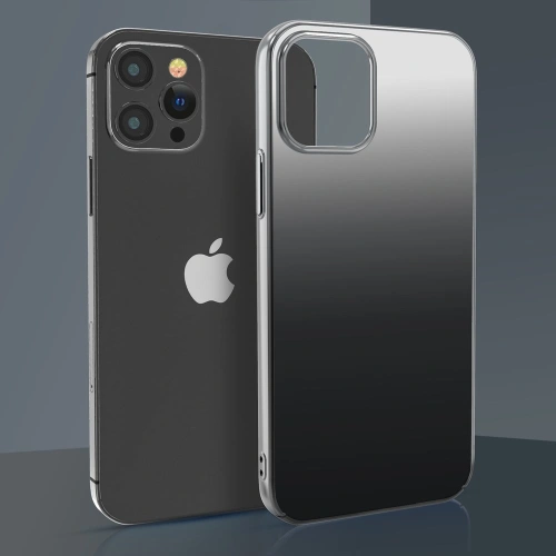 Etui Kingxbar Aurora Apple iPhone 12 Pro Max czarno-srebrny