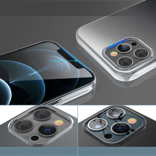 Etui Kingxbar Aurora Apple iPhone 12 Pro Max czarno-srebrny