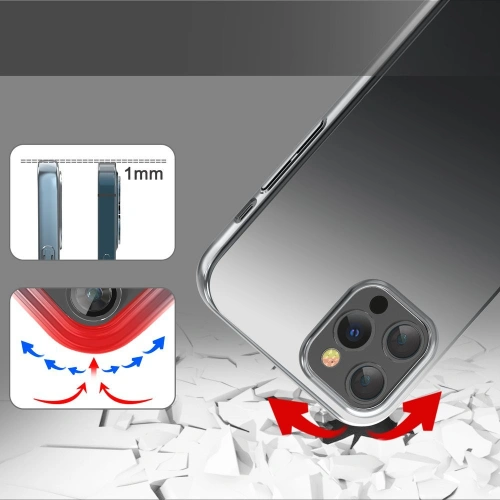 Etui Kingxbar Aurora Apple iPhone 12 Pro Max czarno-srebrny