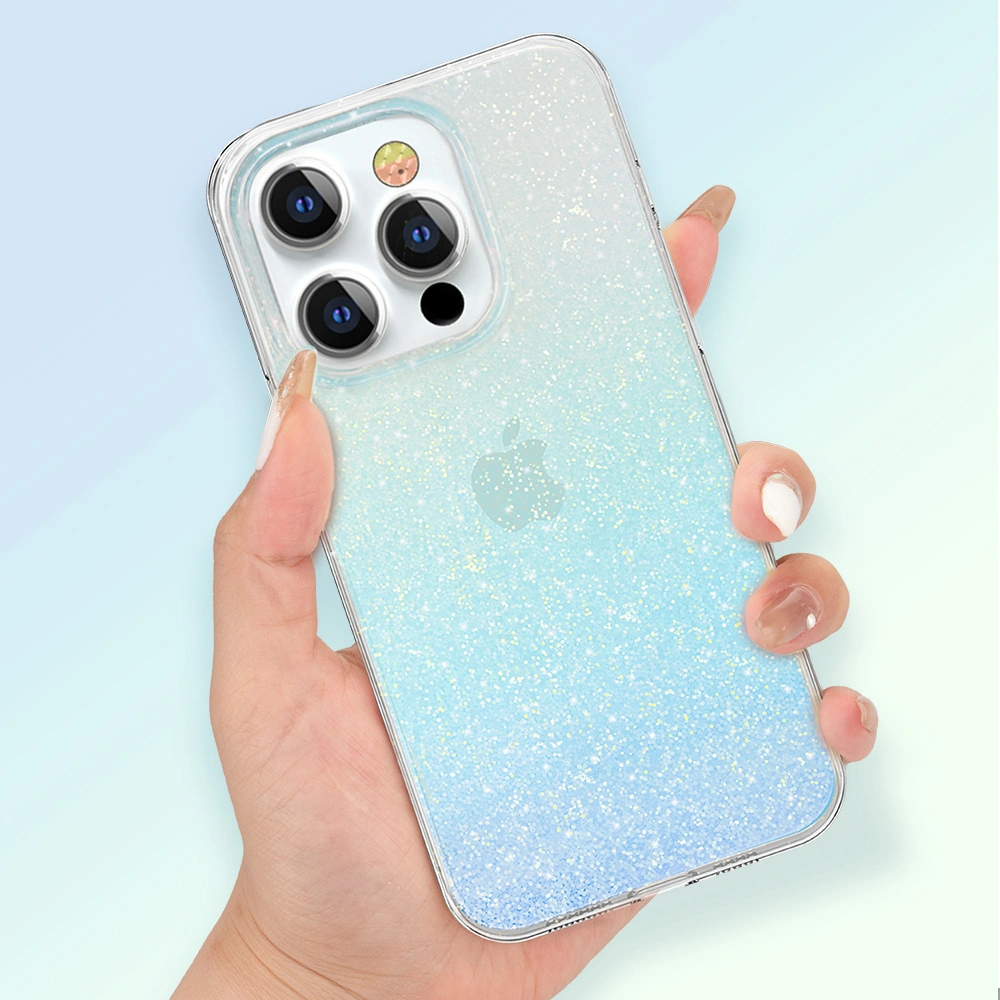 Hurtownia GSM - Etui Kingxbar Streamer Apple iPhone 13 Pro niebieski (Glitter) - KGX315 - {ean13} - Hurt