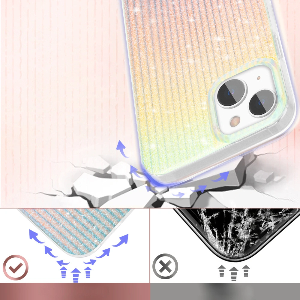 Hurtownia GSM - Etui Kingxbar Travel Apple iPhone 13 albastru-portocalie (Clouds) - KGX316 - {ean13} - Hurt