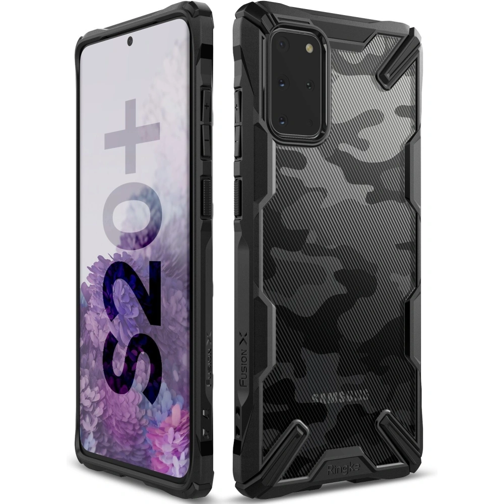 Hurtownia GSM - Etui Ringke Fusion-X Design Samsung Galaxy S20+ Plus Camo (Moro) Černá - RGK1113MOB - {ean13} - Hurt