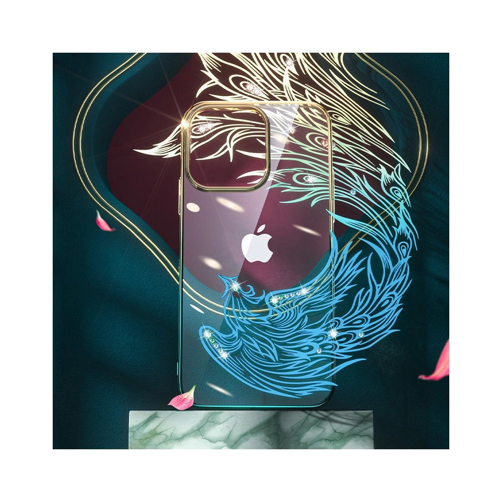 Hurtownia GSM - Etui Kingxbar Phoenix Swarovski Apple iPhone 13 aur-albastru (Reborn) - KGX330 - {ean13} - Hurt