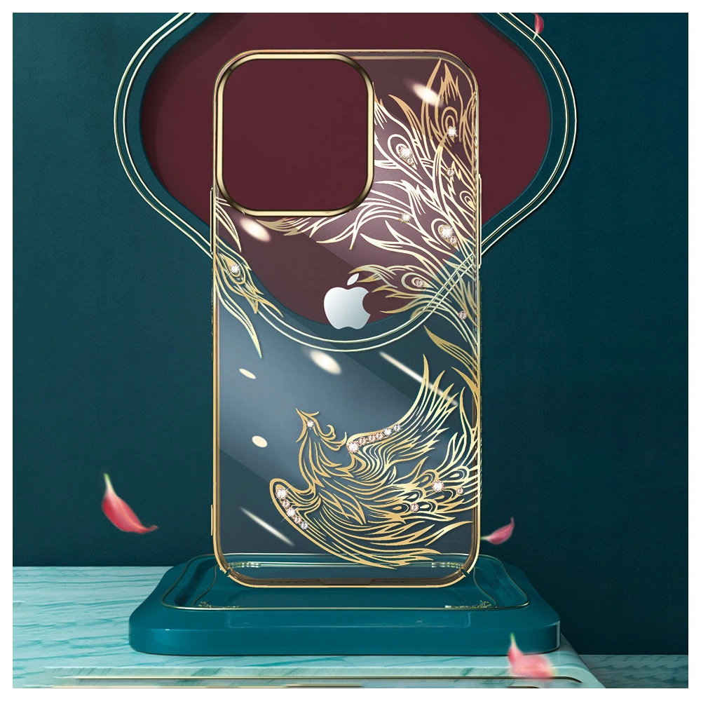 Hurtownia GSM - Etui Kingxbar Phoenix Swarovski Apple iPhone 13 arany-kék (Reborn) - KGX330 - {ean13} - Hurt