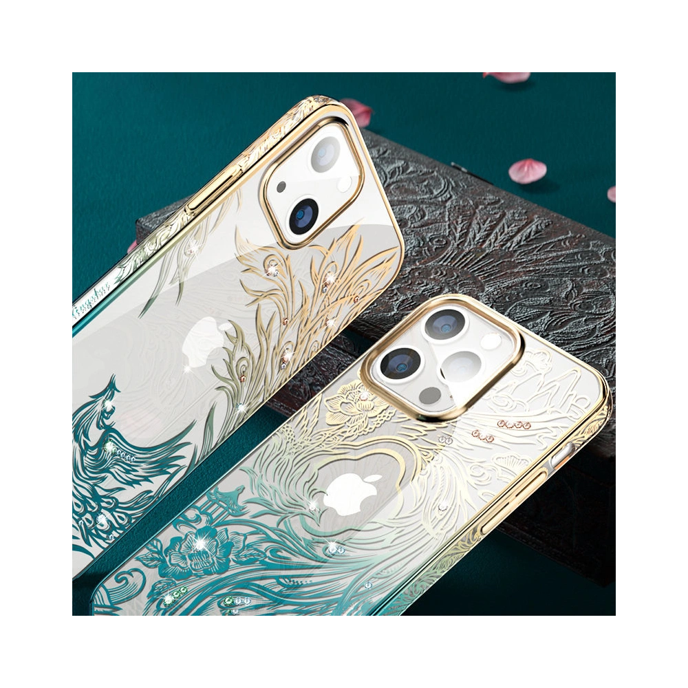 Hurtownia GSM - Etui Kingxbar Phoenix Swarovski Apple iPhone 13 aur-albastru (Reborn) - KGX330 - {ean13} - Hurt