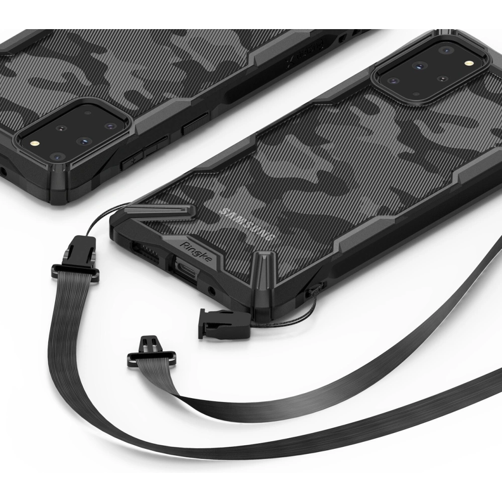 Hurtownia GSM - Etui Ringke Fusion-X Design Samsung Galaxy S20+ Plus Camo (Moro) Černá - RGK1113MOB - {ean13} - Hurt
