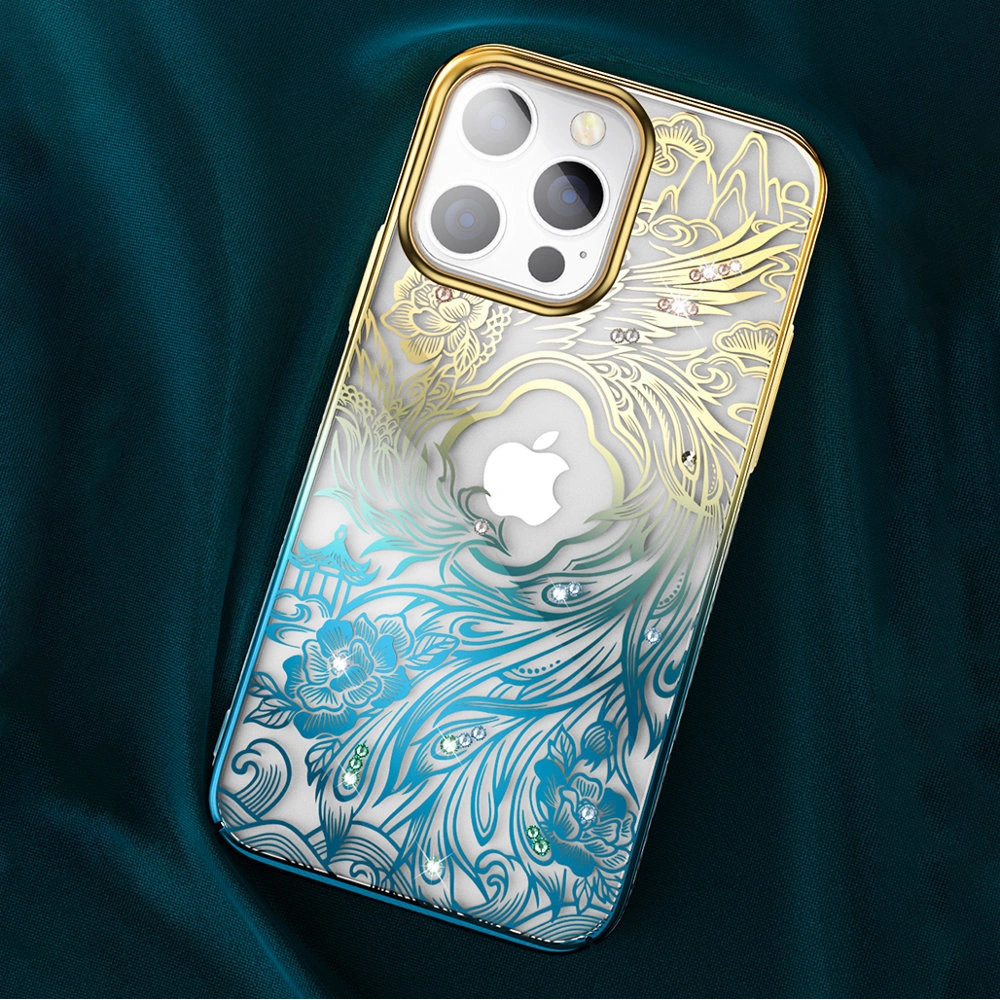 Hurtownia GSM - Etui Kingxbar Phoenix Swarovski Apple iPhone 13 aur-albastru (Reborn) - KGX330 - {ean13} - Hurt