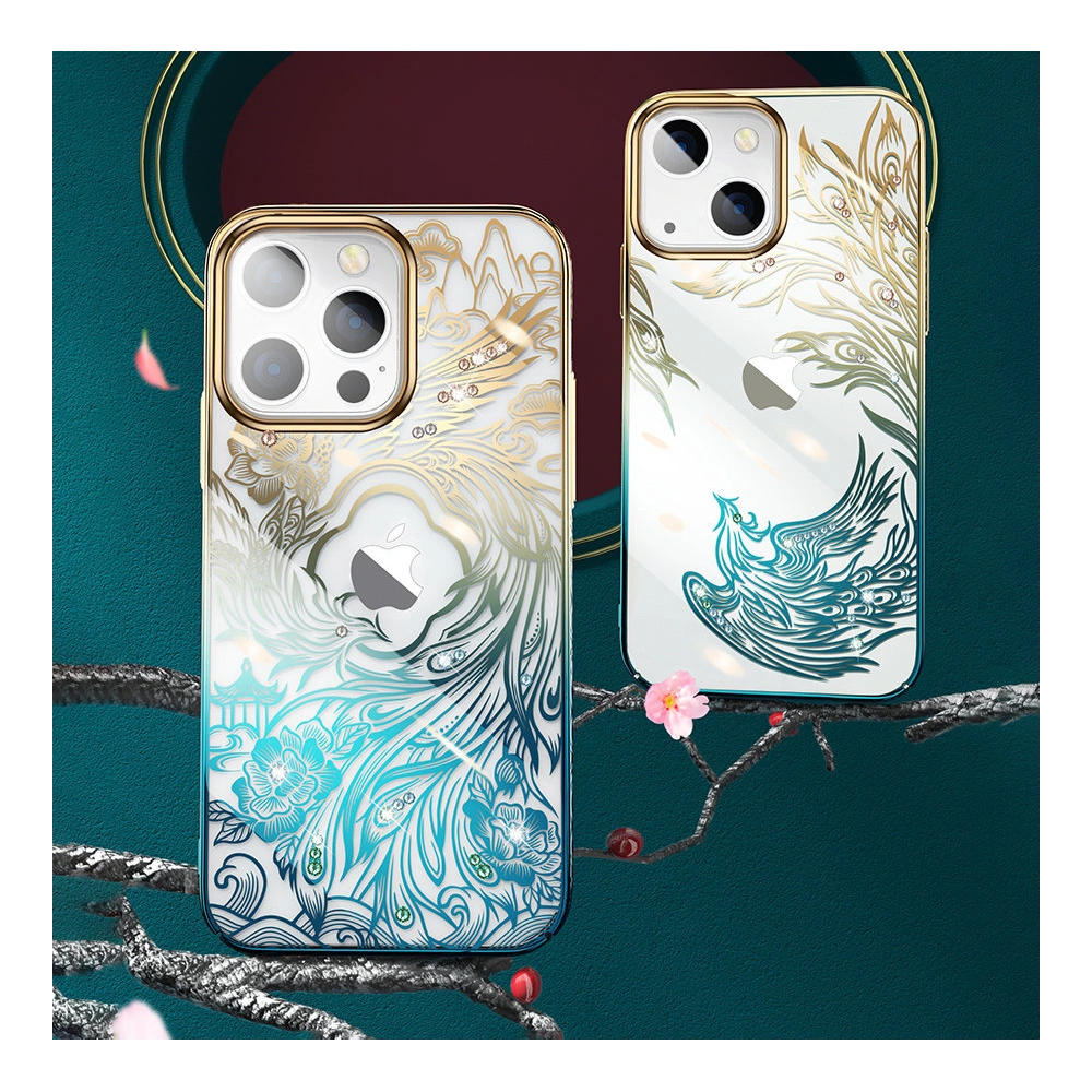 Hurtownia GSM - Etui Kingxbar Phoenix Swarovski Apple iPhone 13 aur-albastru (Reborn) - KGX330 - {ean13} - Hurt