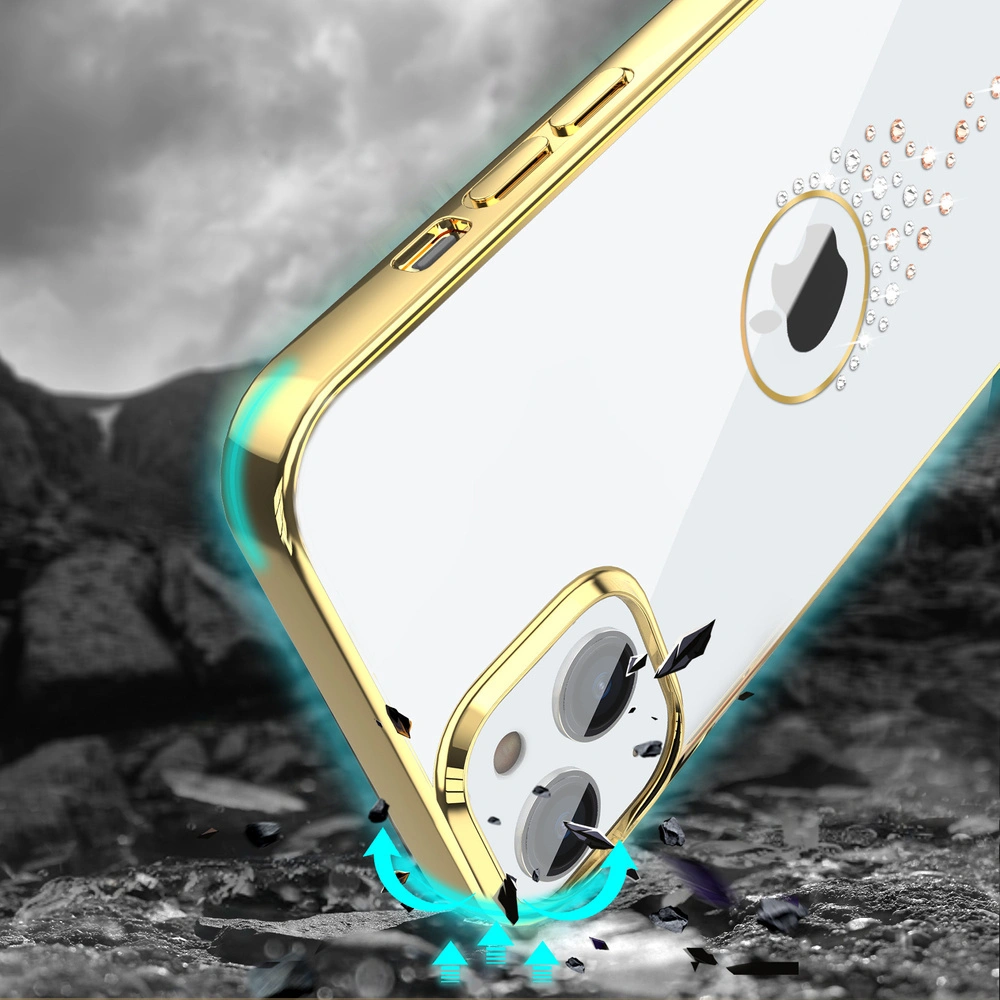 Hurtownia GSM - Etui Kingxbar Sky Swarovski Apple iPhone 13 auriu (Teardrop) - KGX333 - {ean13} - Hurt