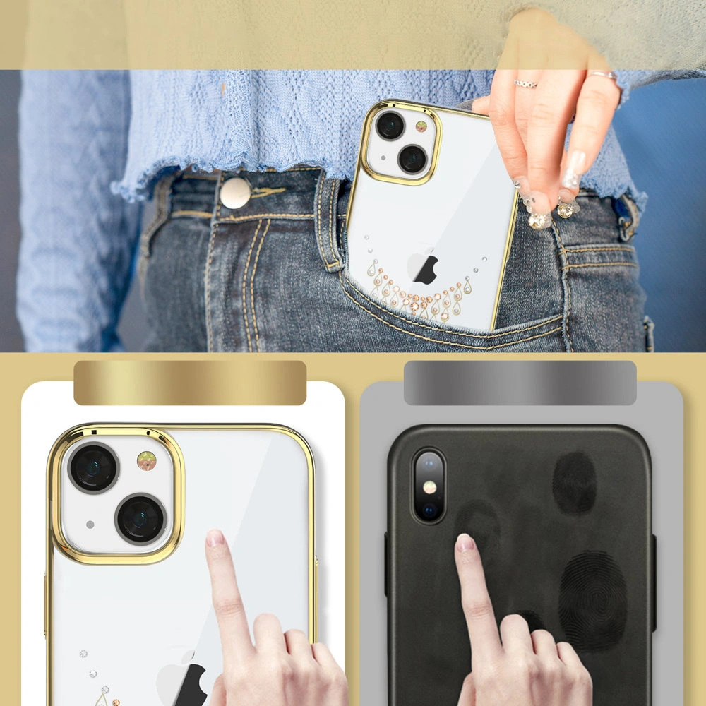 Wholesale Kingxbar Sky Swarovski Apple iPhone 13 gold (Dew) - KGX334 - {ean13} - Hurt