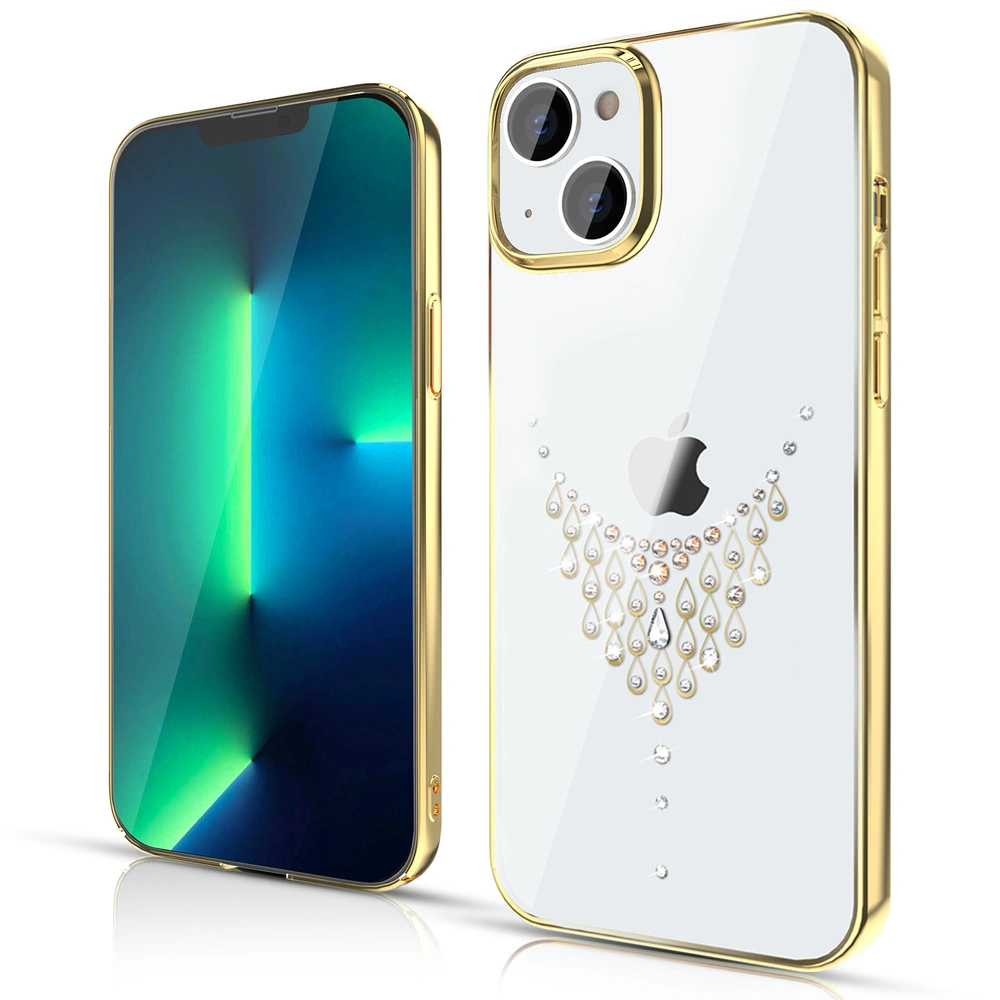 Hurtownia GSM - Etui Kingxbar Sky Swarovski Apple iPhone 13 Pro zlaté (Dew) - KGX335 - {ean13} - Hurt