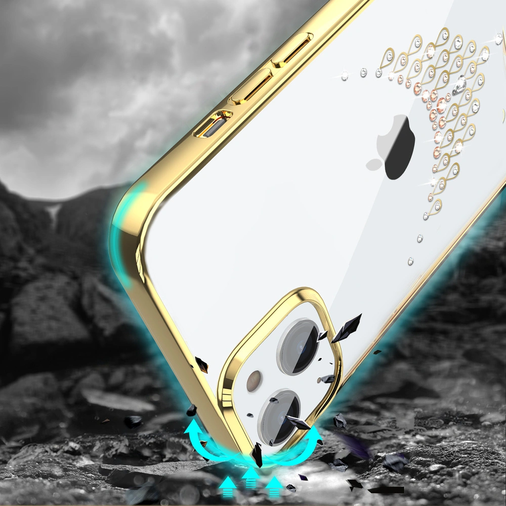 Hurtownia GSM - Etui Kingxbar Sky Swarovski Apple iPhone 13 Pro zlaté (Dew) - KGX335 - {ean13} - Hurt