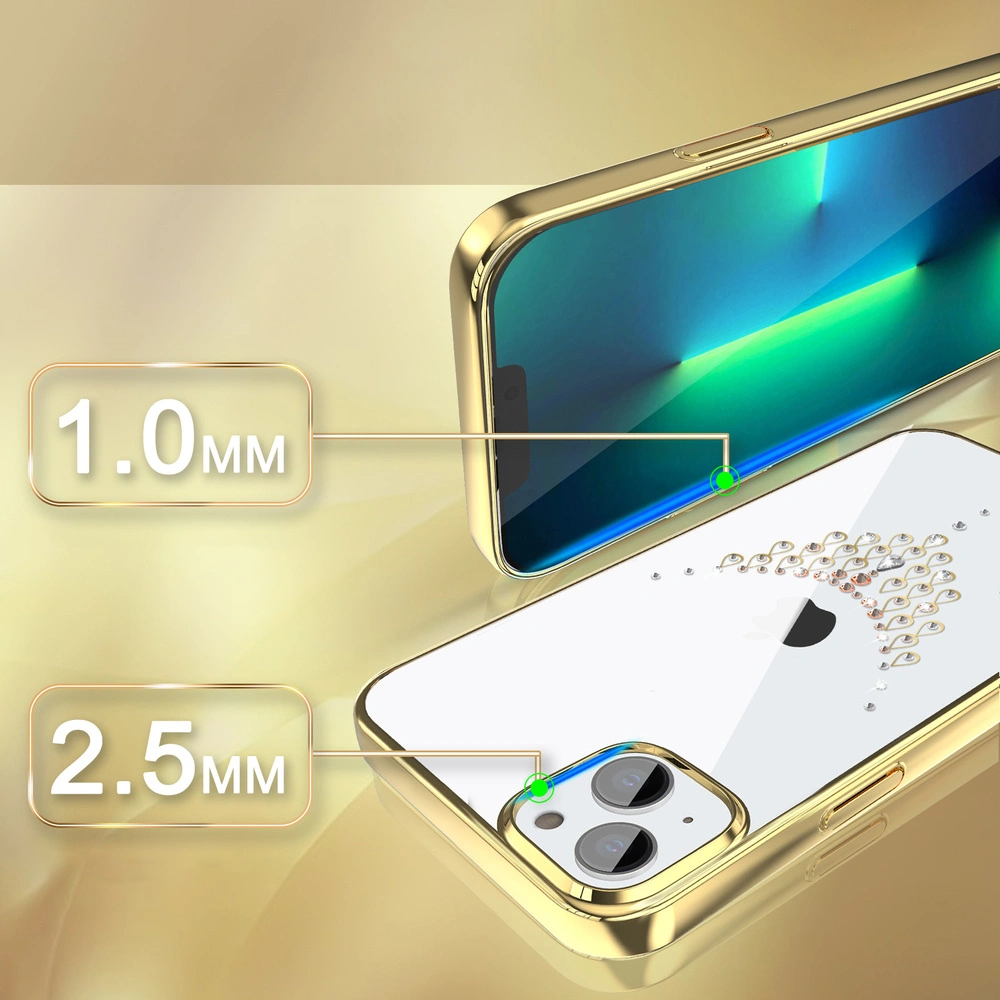 Hurtownia GSM - Etui Kingxbar Sky Swarovski Apple iPhone 13 Pro zlaté (Dew) - KGX335 - {ean13} - Hurt