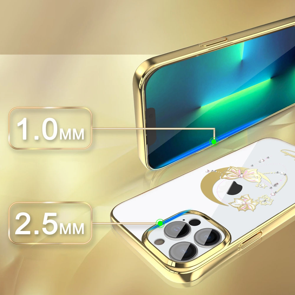 Hurtownia GSM - Case Kingxbar Moon Swarovski Apple iPhone 13 Pro gold (Butterfly) - KGX337 - {ean13} - Hurt