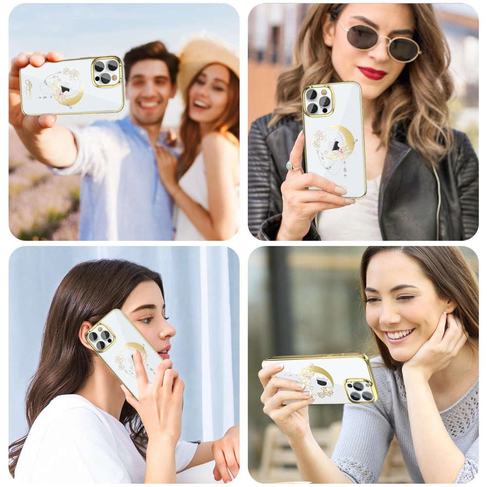 Hurtownia GSM - Case Kingxbar Moon Swarovski Apple iPhone 13 Pro gold (Butterfly) - KGX337 - {ean13} - Hurt