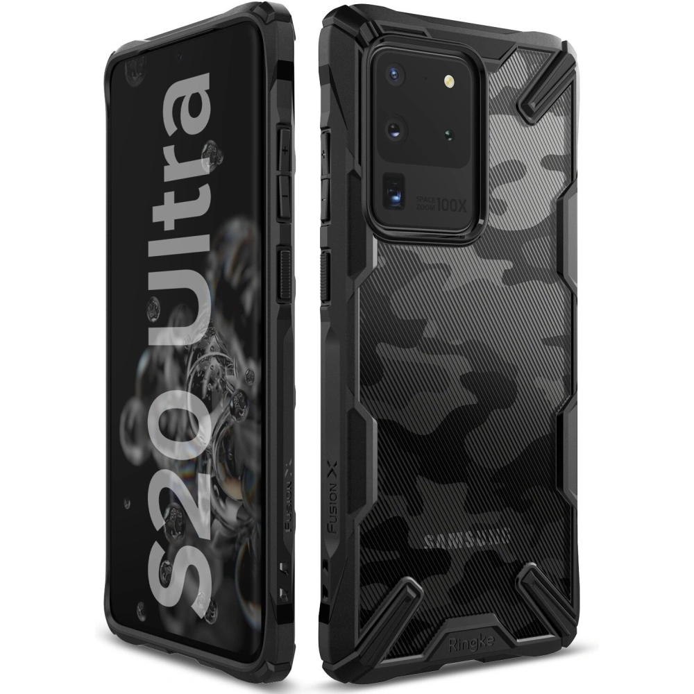 Hurtownia GSM - Etui Ringke Fusion-X Design Samsung Galaxy S20 Ultra Camo (Moro) černé - RGK1121MOB - {ean13} - Hurt