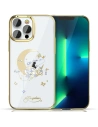 Etui Kingxbar Moon Swarovski Apple iPhone 13 Pro zlatý (Flower)