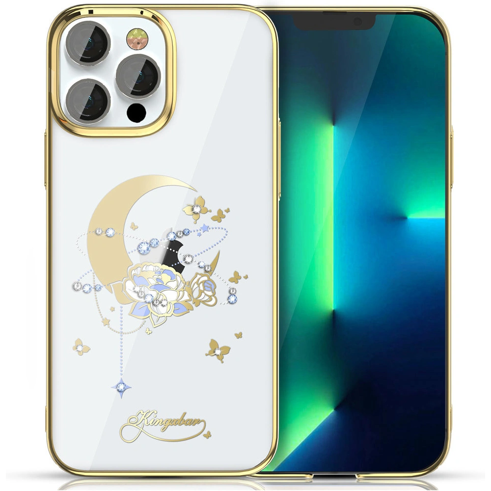 Hurtownia GSM - Etui Kingxbar Moon Swarovski Apple iPhone 13 Pro zlatý (Flower) - KGX339 - {ean13} - Hurt