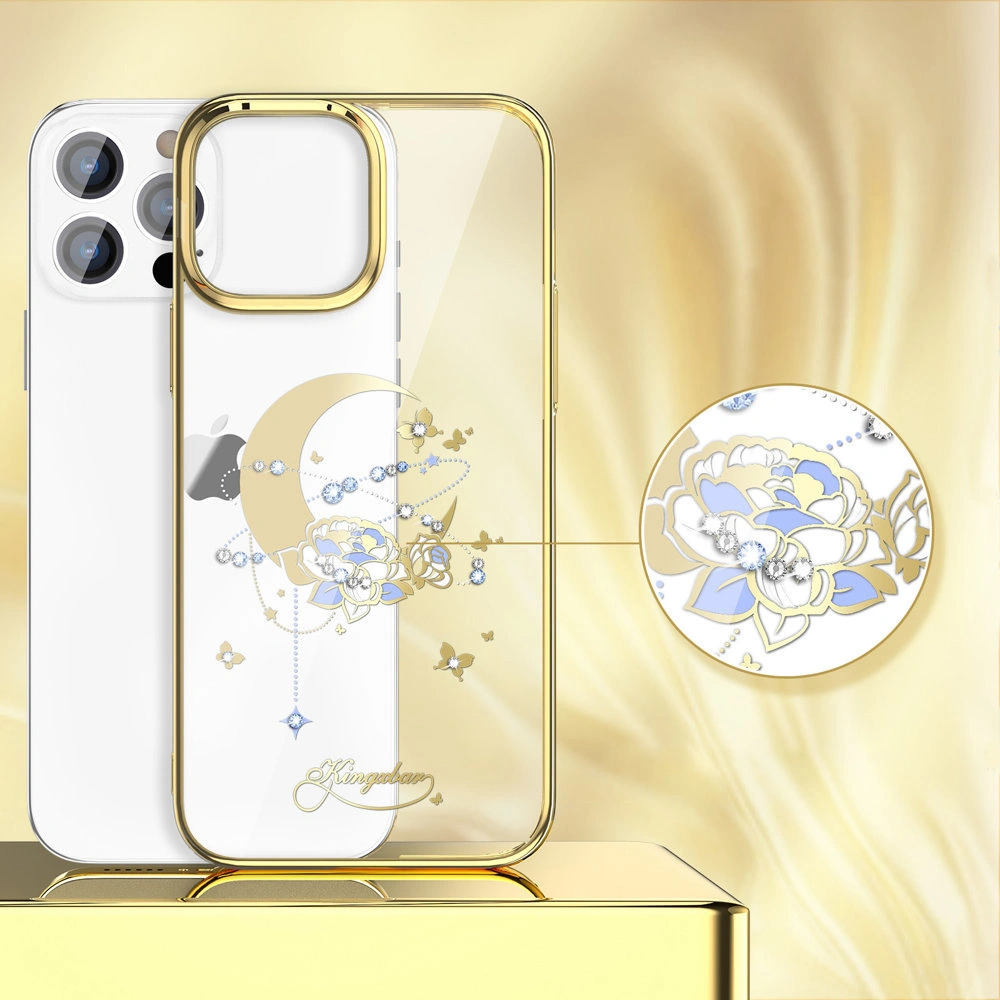 Hurtownia GSM - Etui Kingxbar Moon Swarovski Apple iPhone 13 Pro auriu (Flower) - KGX339 - {ean13} - Hurt