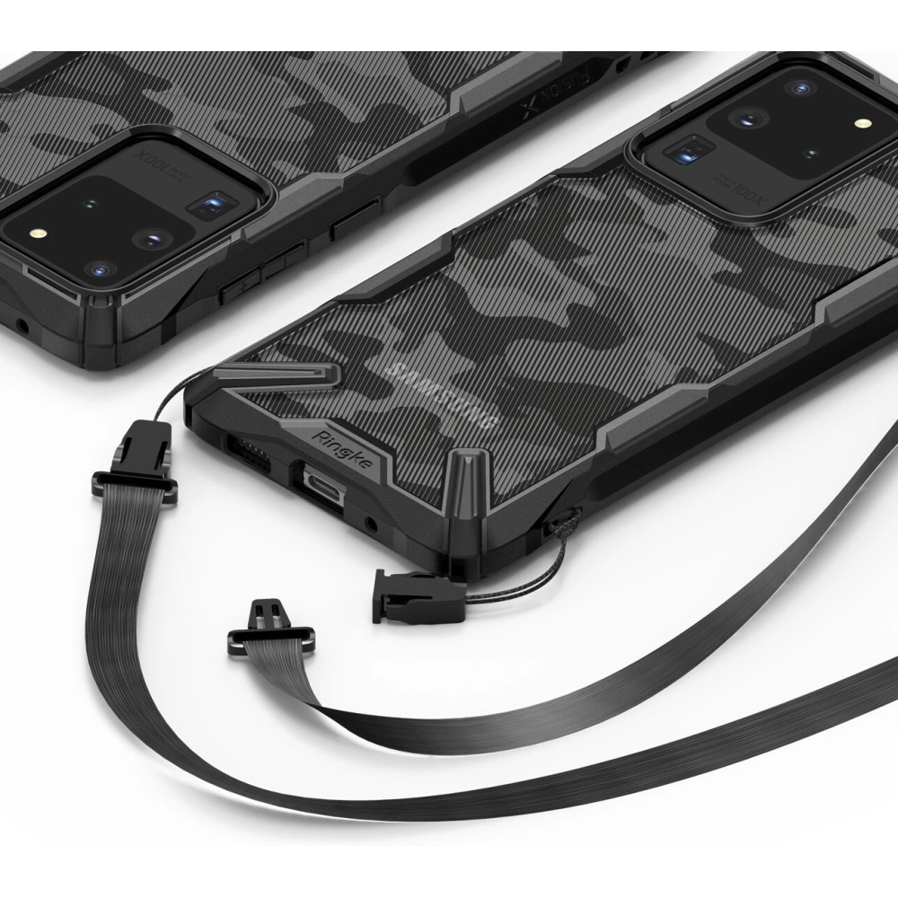 Hurtownia GSM - Etui Ringke Fusion-X Design Samsung Galaxy S20 Ultra Camo (Moro) černé - RGK1121MOB - {ean13} - Hurt