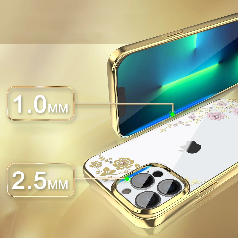 Hurtownia GSM - Etui Kingxbar Moon Swarovski Apple iPhone 13 Pro růžovo-zlatý - KGX342 - {ean13} - Hurt