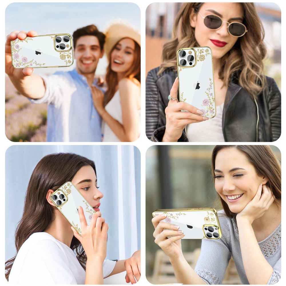Hurtownia GSM - Etui Kingxbar Moon Swarovski Apple iPhone 13 Pro růžovo-zlatý - KGX342 - {ean13} - Hurt