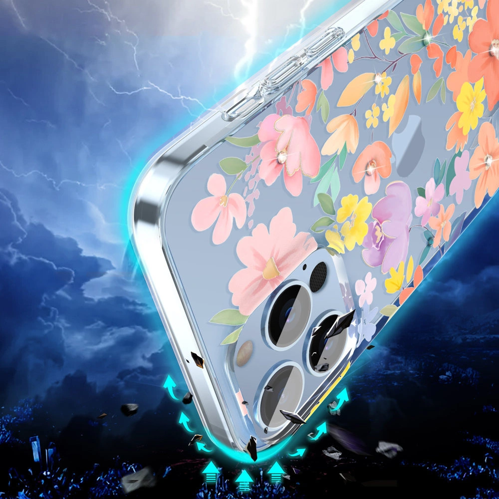 Hurtownia GSM - Etui Kingxbar Brilliant Swarovski Apple iPhone 13 Pro růžový - KGX344 - {ean13} - Hurt