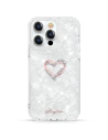 Etui Kingxbar Epoxy Swarovski Apple iPhone 13 Pro bílý