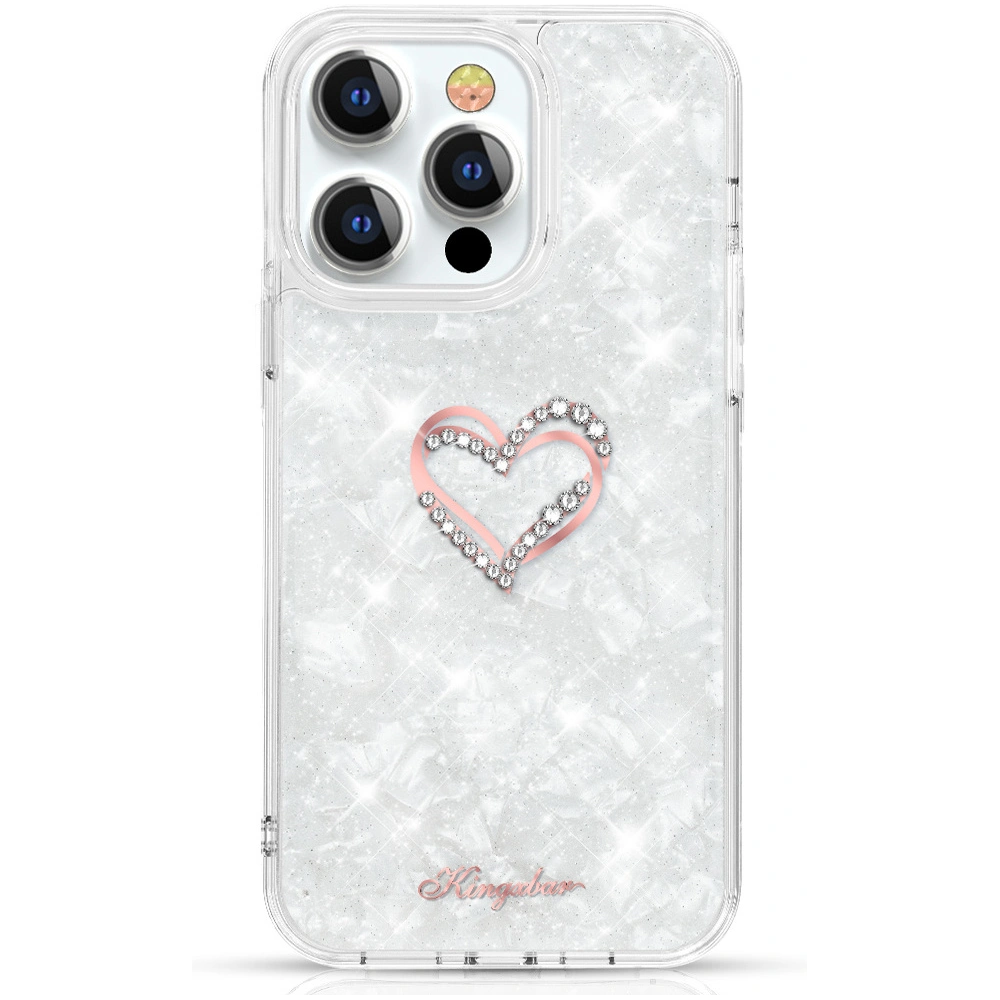 Hurtownia GSM - Etui Kingxbar Epoxy Swarovski Apple iPhone 13 Pro bílý - KGX346 - {ean13} - Hurt