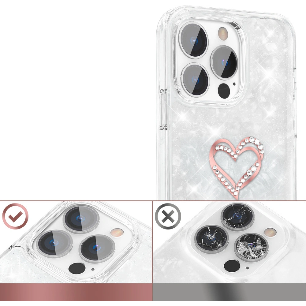Hurtownia GSM - Etui Kingxbar Epoxy Swarovski Apple iPhone 13 Pro bílý - KGX346 - {ean13} - Hurt